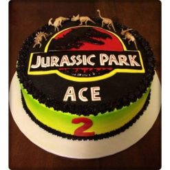 Amazing Jurassic Photo Cake: A unique and delicious treat, perfect for dinosaur-themed celebrations and creating unforgettable memories with loved ones.