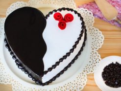 Choco Vanilla Heart Designer Cake