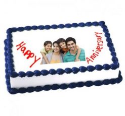 Anniversary Photo Cake - Personalized Cake with Memorable Image | Perfect for Celebrating Love and Milestones