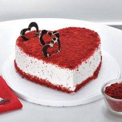 Red velvet herart shape cake