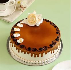 Rose caramel cake