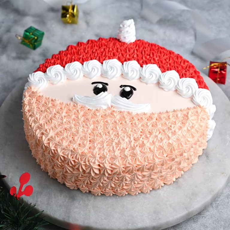 buttercream santa face cake | Learn Cake Decorating Online