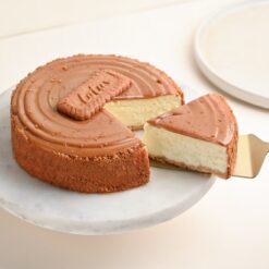Biscoff Indulgence Cheesecake - A decadent fusion of creamy cheesecake and irresistible Biscoff cookies, offering a truly indulgent dessert experience.
