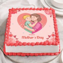 A celebratory cake adorned with 'Happy Mother's Day' poster decoration, perfect for bringing joy to Mom's special day.