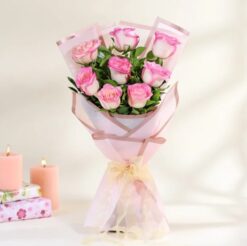 Beautiful pink rose bouquet for Mother's Day celebration