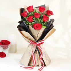 Blushing Roses Bouquet - Vibrant floral arrangement symbolizing affection and beauty, perfect for any occasion.