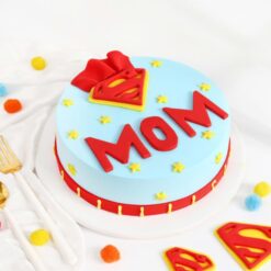 SuperMom Creamy Marvel Cake - A delectable treat for Mother's Day celebration.