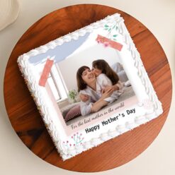 A customized cake featuring cherished memories, perfect for celebrating Mother's Day with a personalized touch