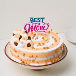 A delicious butterscotch cake, a delightful surprise for Mom on Mother's Day, filled with rich flavor and love.