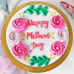 Sweet Rose Surprise Cake for Mom - A delectable blend of chocolate and floral goodness. Order now to make her day!