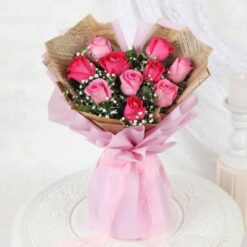 Exquisite Pink Rose Elegance Bouquet - Mother's Day Gift