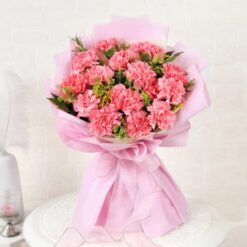 Radiant Carnation Majesty Bouquet - Stunning arrangement of vibrant carnations, perfect for any occasion, available now.