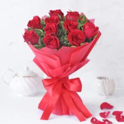 A luxurious bouquet of elegant roses exuding regal charm and timeless beauty, perfect for any special occasion