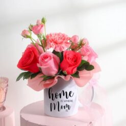 Spring Bouquet in Mom's Day Mug - A delightful floral surprise to celebrate Mom's Day. Order now!