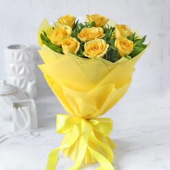 Brighten any occasion with our stunning Yellow Rose Bouquet. Express joy and warmth with these vibrant blooms