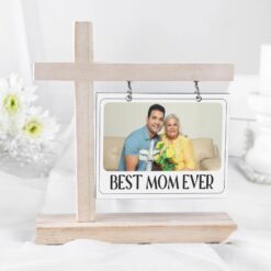 Customized Super Mom Frame - A personalized tribute to the best mom ever, capturing her love in every detail.