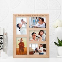 Gratitude Collage Frame for Mom - A personalized tribute expressing thanks, capturing cherished memories and love in every detail.