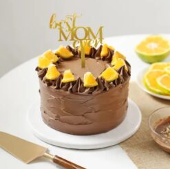 Mom's Delight Chocolate Fruit Cake - A heavenly blend of chocolate and fruits, perfect for sweetening her special day.