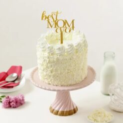 Mom's Elegant Celebration Cream Cake - A creamy delight to add elegance to her Mother's Day celebration.