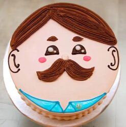 Cartoon cake with fun designs, perfect for celebrating Dad's special day and bringing smiles to the whole family.