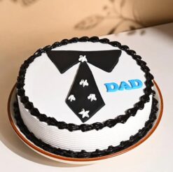 Cream cake with a cool twist, perfect for celebrating Dad's laid-back style and special occasions.