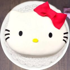 Adorable cute kitty cake with charming decorations, ideal for celebrations