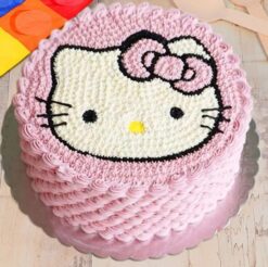 Hello Kitty Cream Cake: A cute and delicious cake decorated with Hello Kitty design, fluffy layers, and creamy filling.